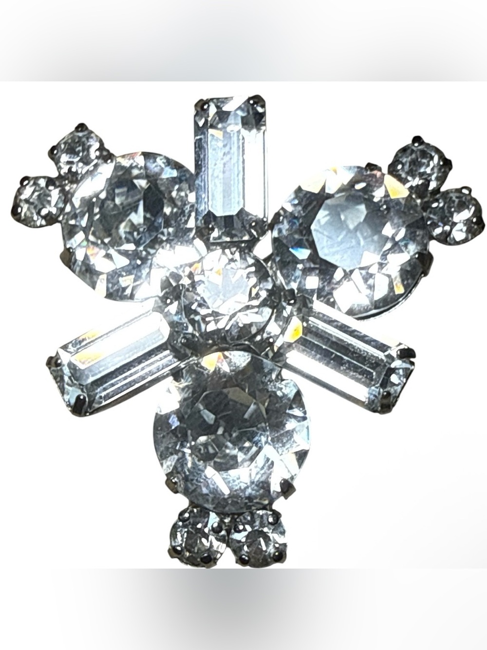 Kramer of New York Vintage Clear Rhinestone  Brooch